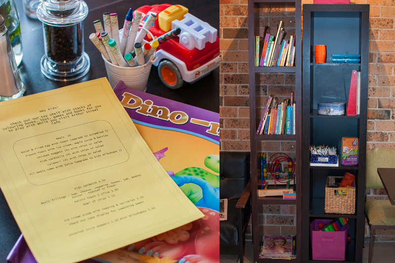 Arthur-Street-Cafe-Kids-Menu-and-book-shelf