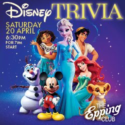 Don’t miss Disney trivia at The Epping Club!