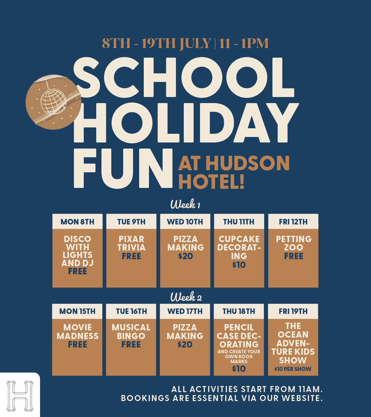 Winter School Holidays at Hudson Hotel