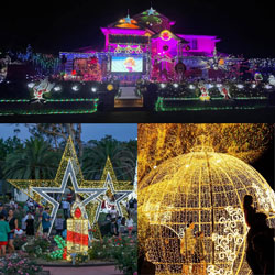 Christmas lights in the Hills