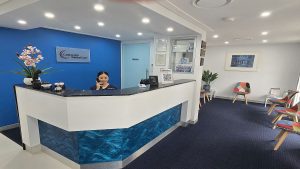 Our welcoming reception area at Castle Hill Dental Care, designed for your comfort.