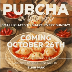 PUBCHA is coming to Bligh Park Hotel this October!