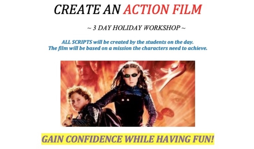 CREATE AN ACTION FILM – Kids holiday workshop