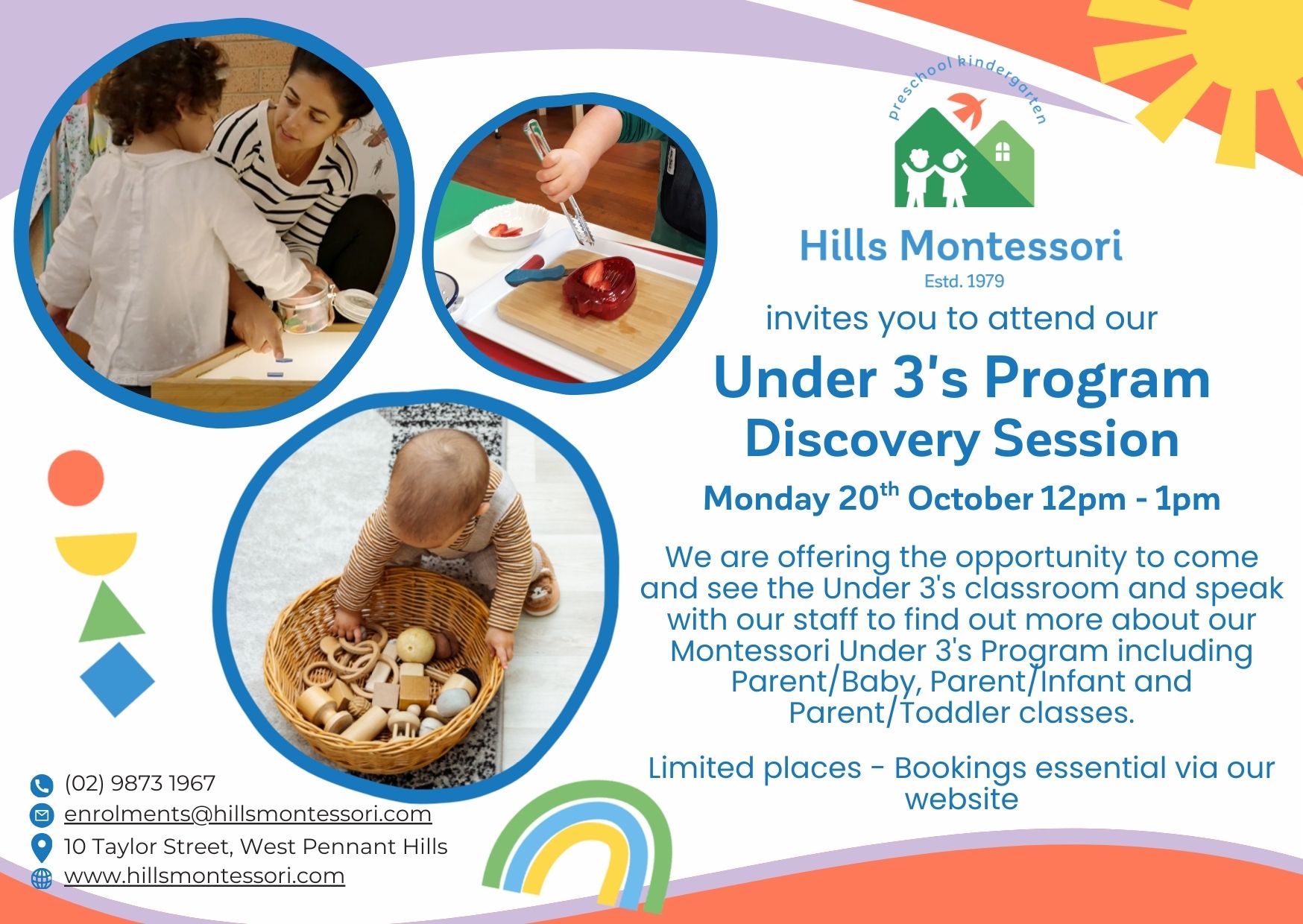 Hills Montessori Under 3’s Discovery Session