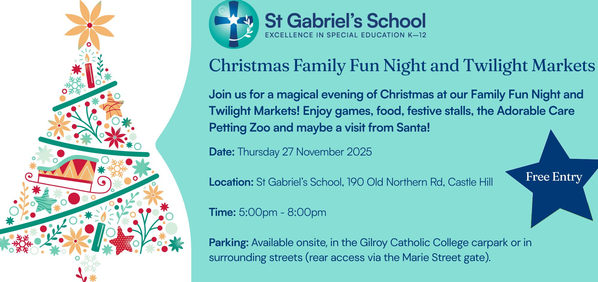 St Gabriels School Christmas Family Fun Night and Twilight Markets