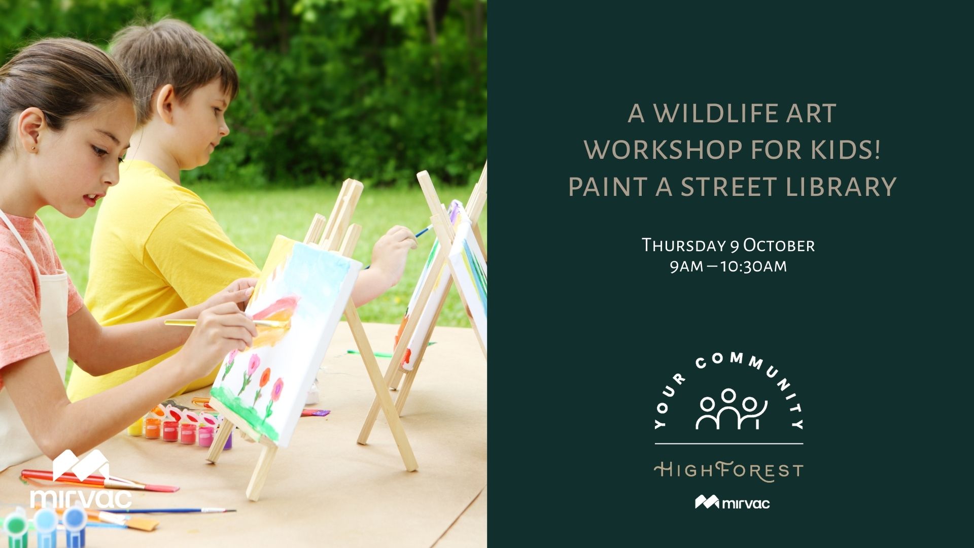 A Wildlife Art Workshop for Kids! Paint a Street Library