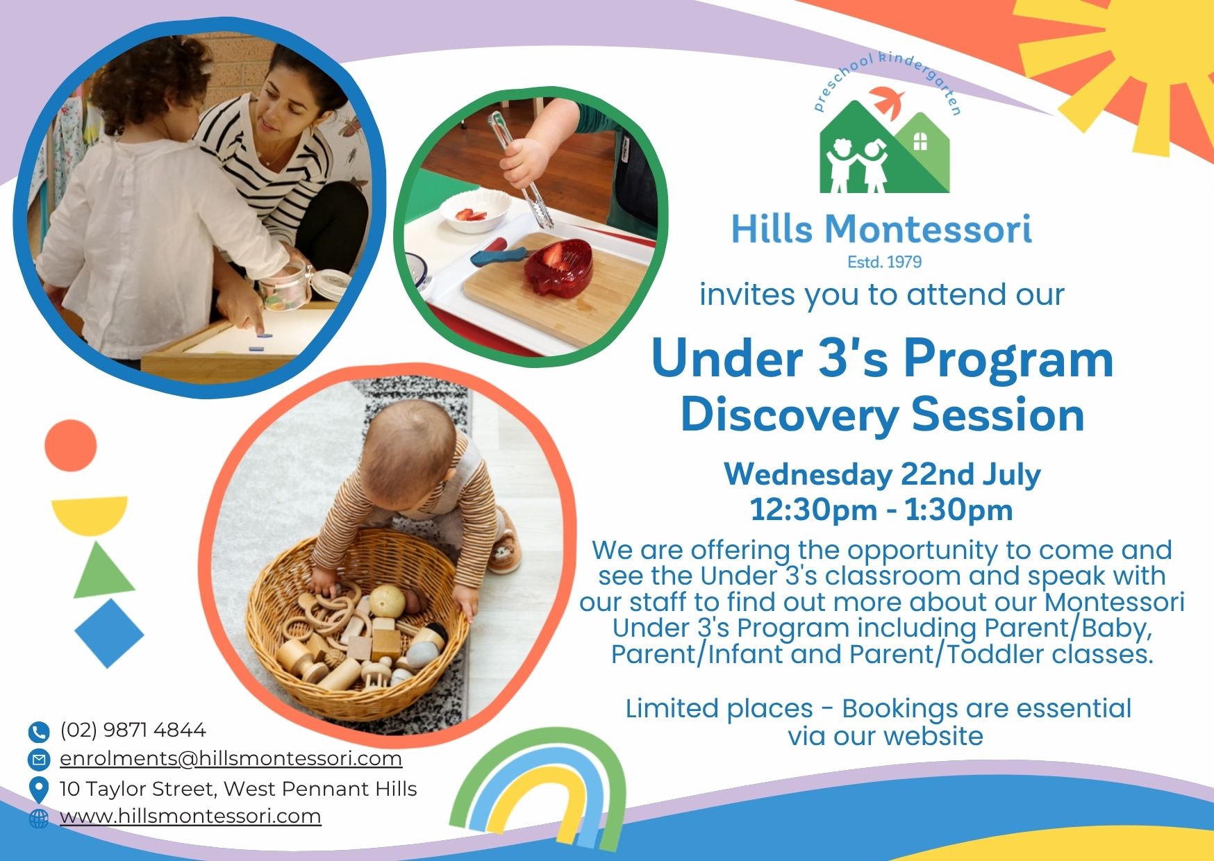 Hills Montessori Under 3’s Discovery Session